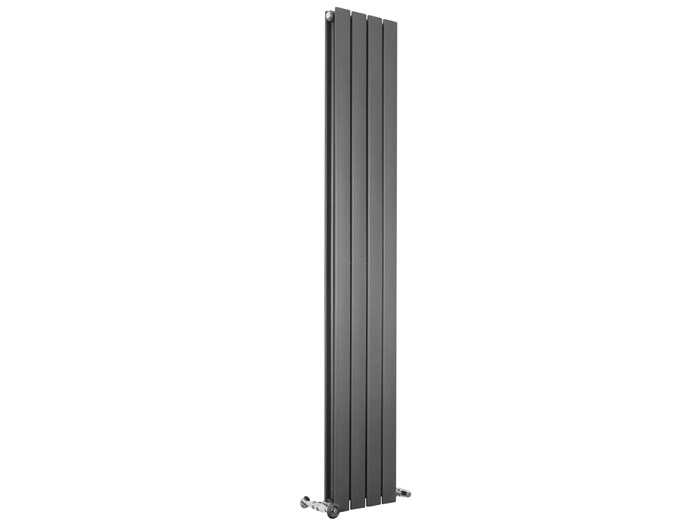 Vertical Flat Double Radiator 1800X300 Anthracite Angled