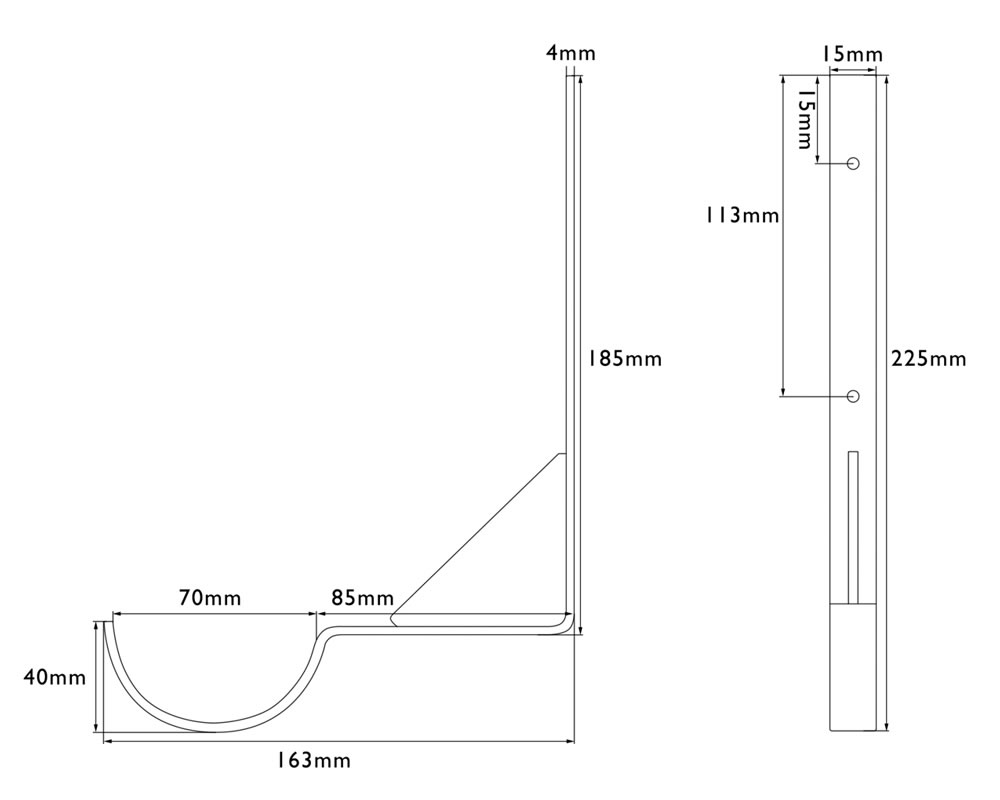Wall Mounting Radiator Bracket Measurements
