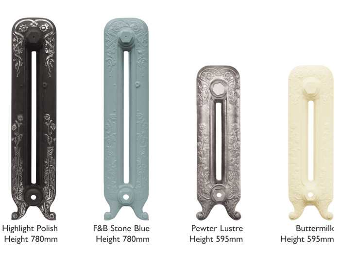 Daisy cast iron radiator sections in various heights