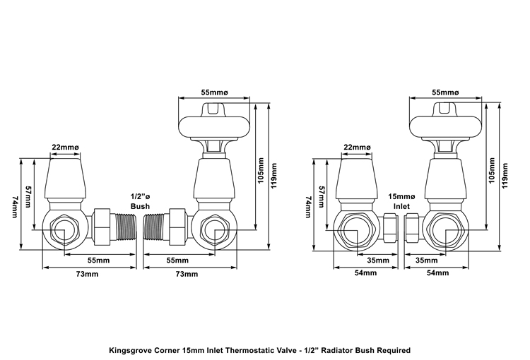 Kingsgrove Corner Valve Measurements