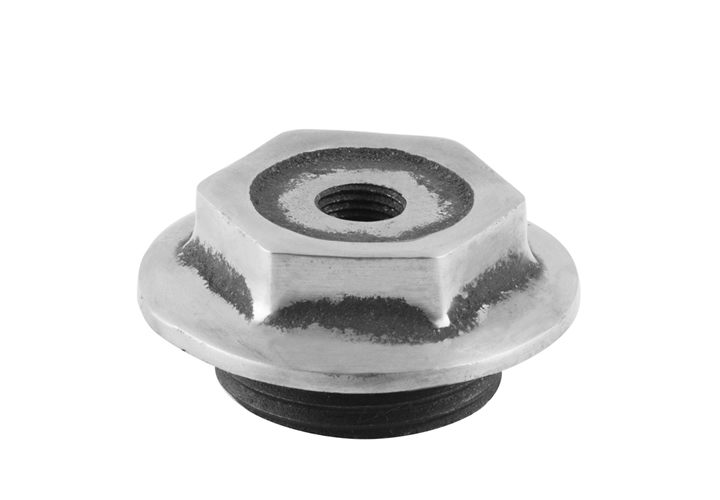 1" End Cap With Bleed Inlet Right Hand Thread Full Polish