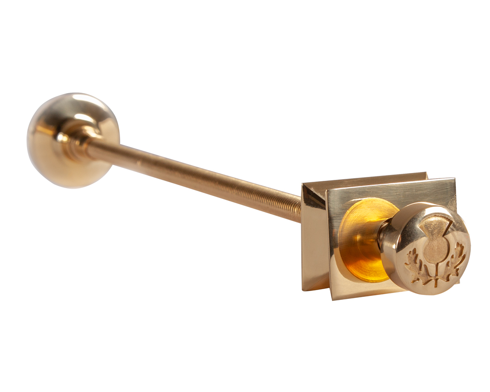 Thistle Wall Stay Polished Brass 300