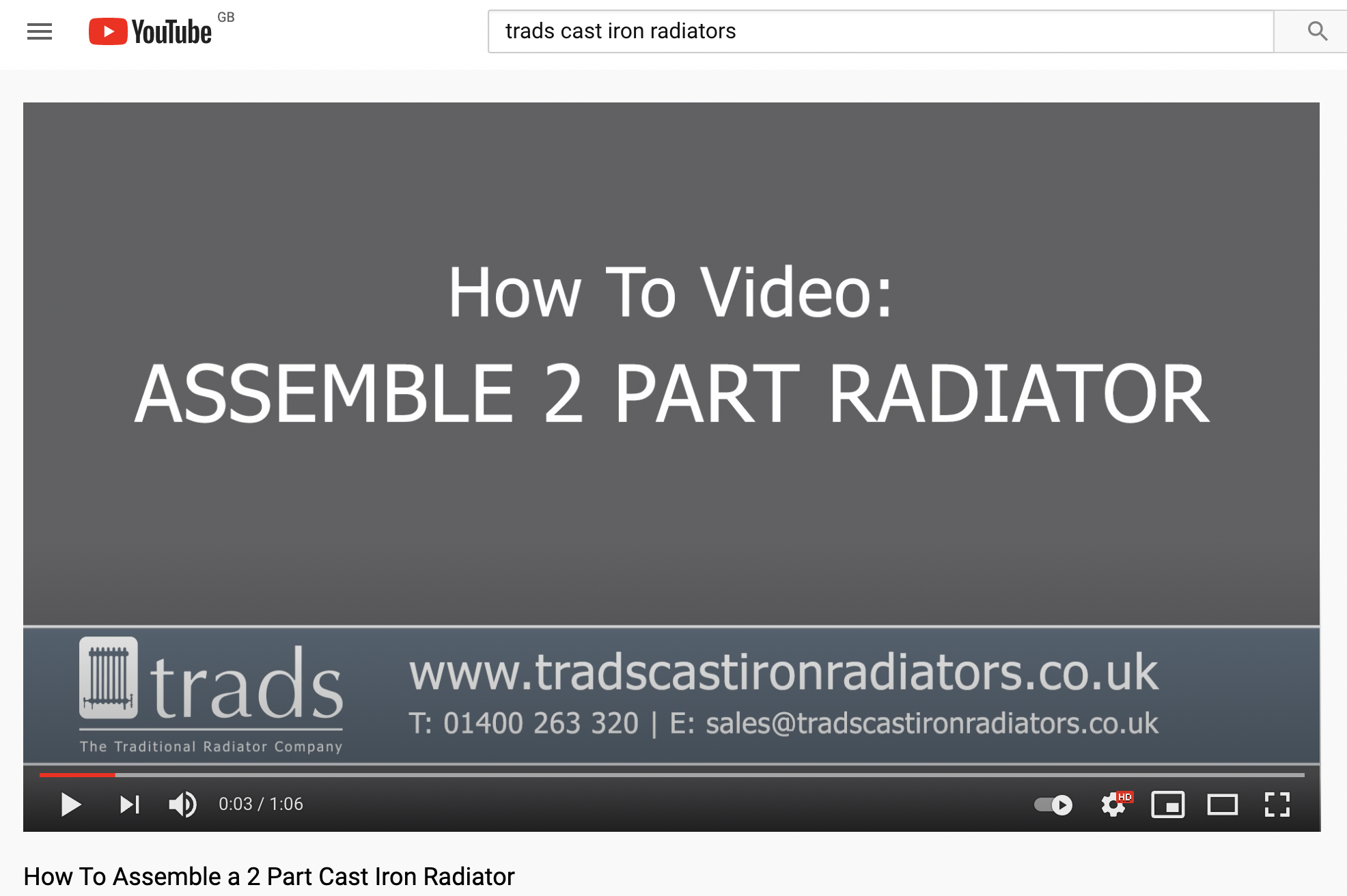 How to assemble 2 part radiator
