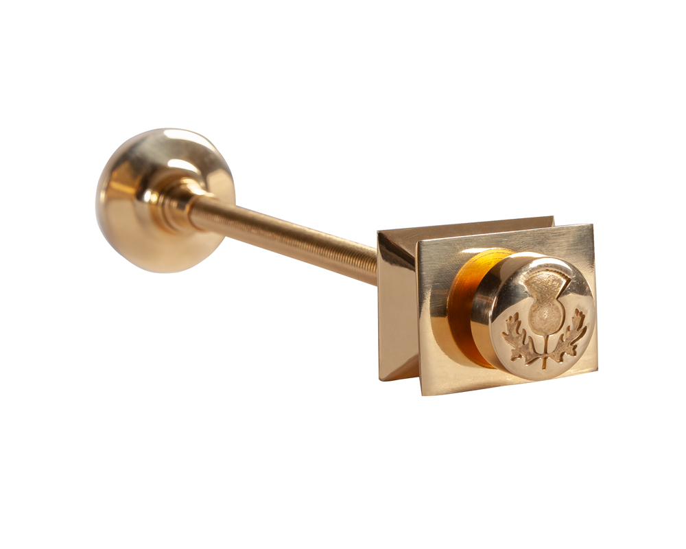 Thistle Wall Stay Polished Brass 200
