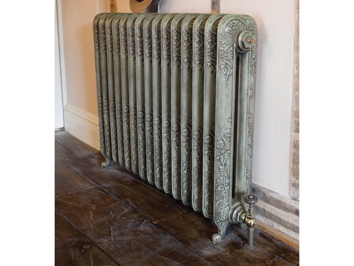 Daisy cast iron radiator in antique French grey finish
